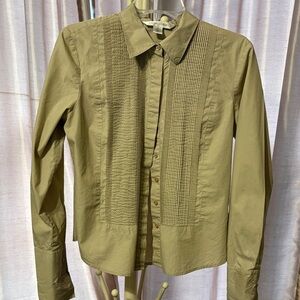 Tan Casual Corner button down blouse
